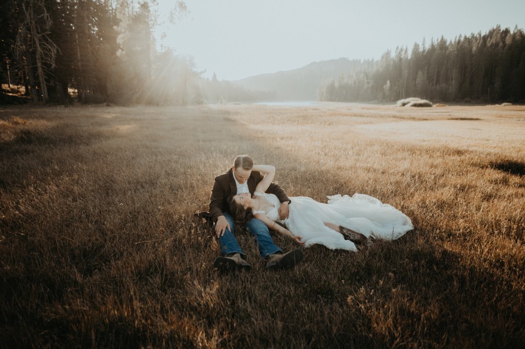 Bride and groom elopement on Northern California Coast in Big Sur on their wedding day